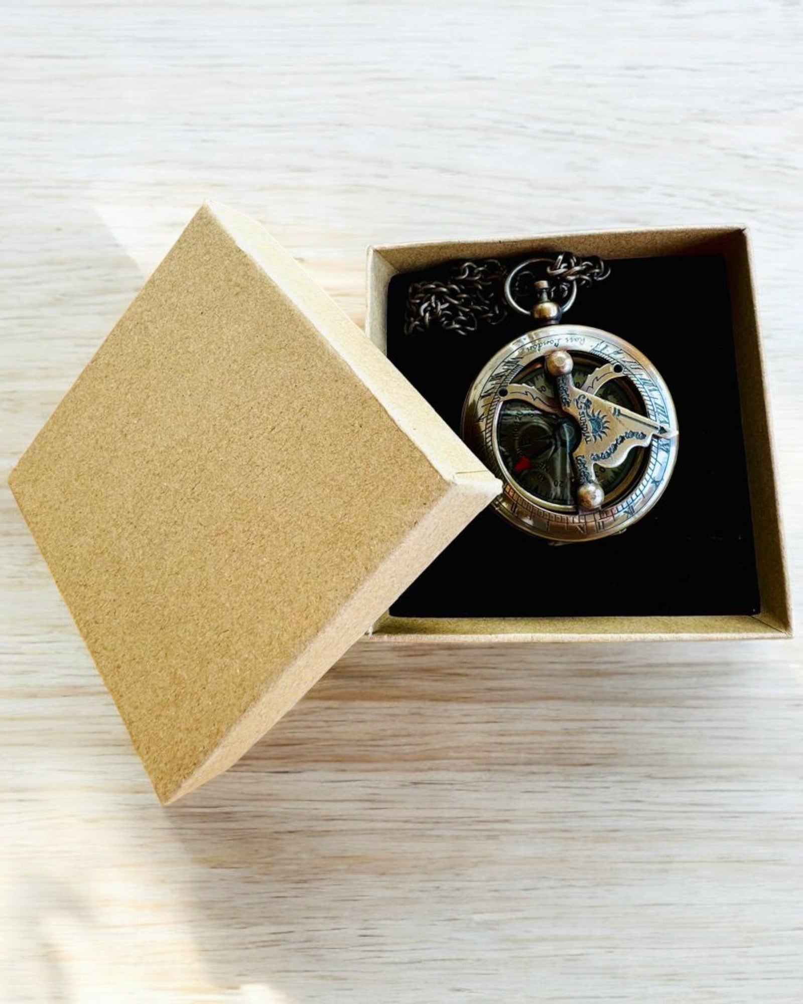 "Traveler's" Navigation Compass with Engraving, Personalization – Handcrafted by Indian Artisans