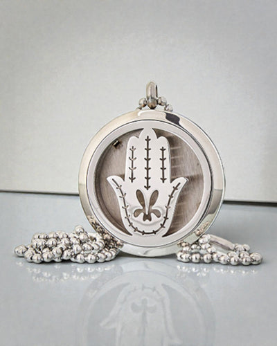 Hamsa Aura – Aromatherapy Necklace Hand of Fatima 30 mm