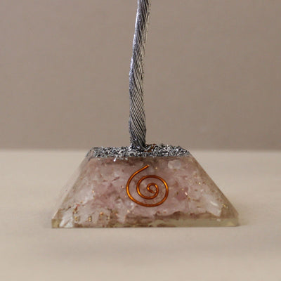 Magic Crystal Tree from Rose Quartz on Orgonite Base