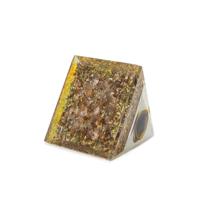 Medium Orgonite Pyramid with Amethyst and Copper 7x6 cm