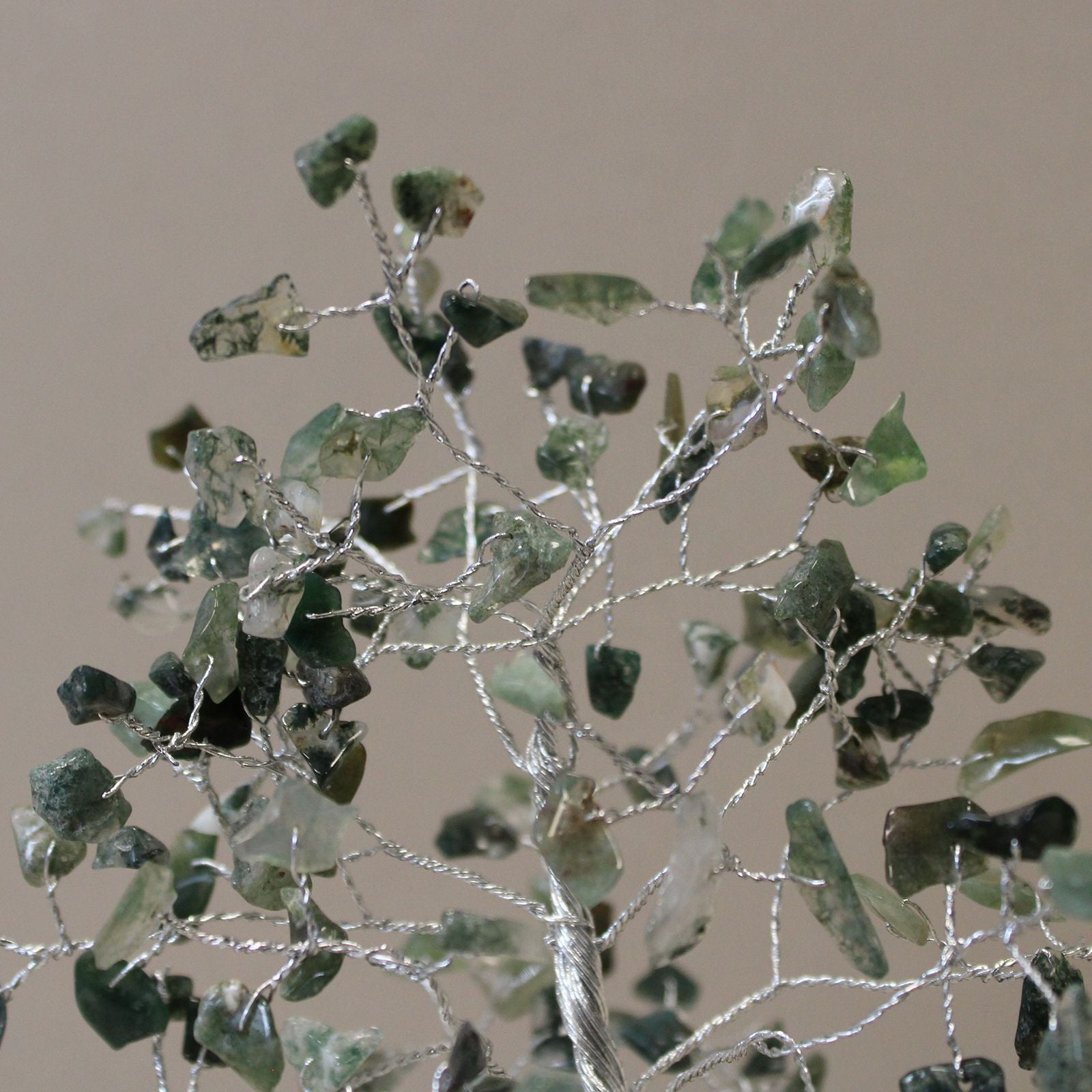 Stone Tree with Orgonite Base - 160 Moss Agate Stones