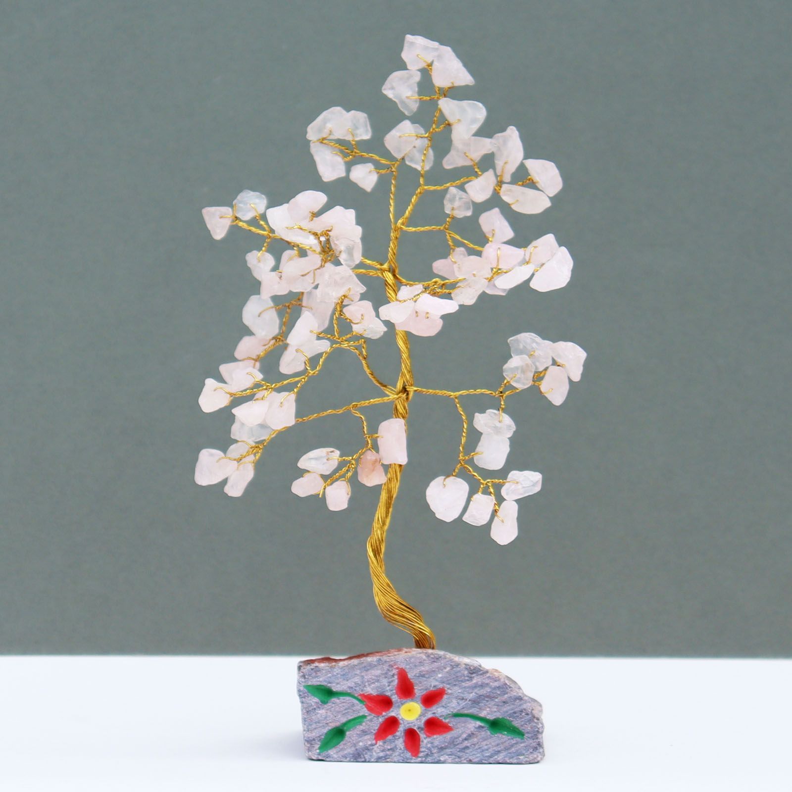 Pink Quartz Tree with Stones