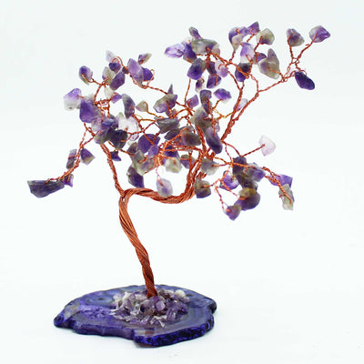 Amethyst Crystal Tree on Natural Agate Base