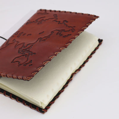 Light Tan Travel Leather Journal 17x13 cm