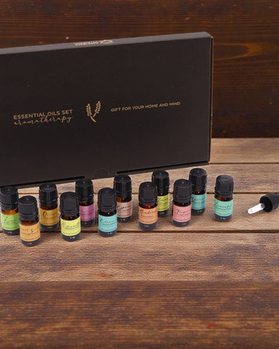 Summer Energy of Nature – Luxury Set of 12 Essential Oils 5 ml with Droppers