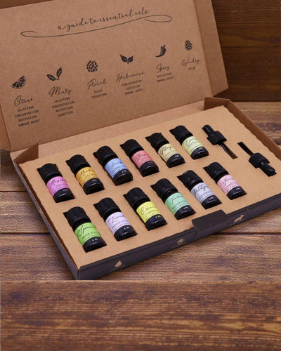 Spring Awakening of Nature – Luxury Set of 12 Essential Oils 5 ml with Droppers