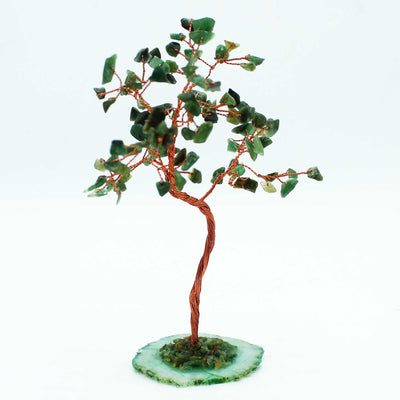 Magical Crystal Tree with Green Aventurine on Green Agate Base