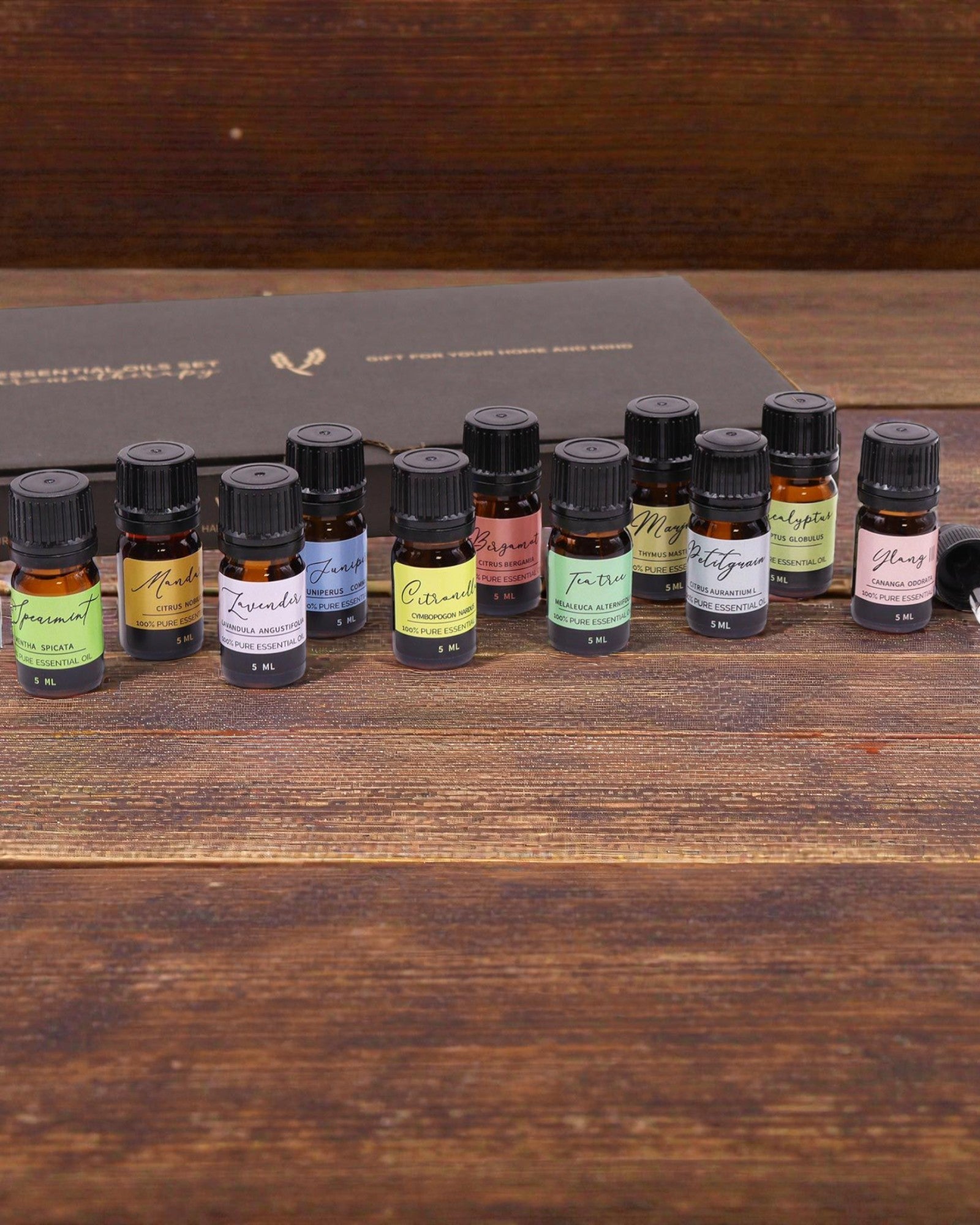 Spring Awakening of Nature – Luxury Set of 12 Essential Oils 5 ml with Droppers