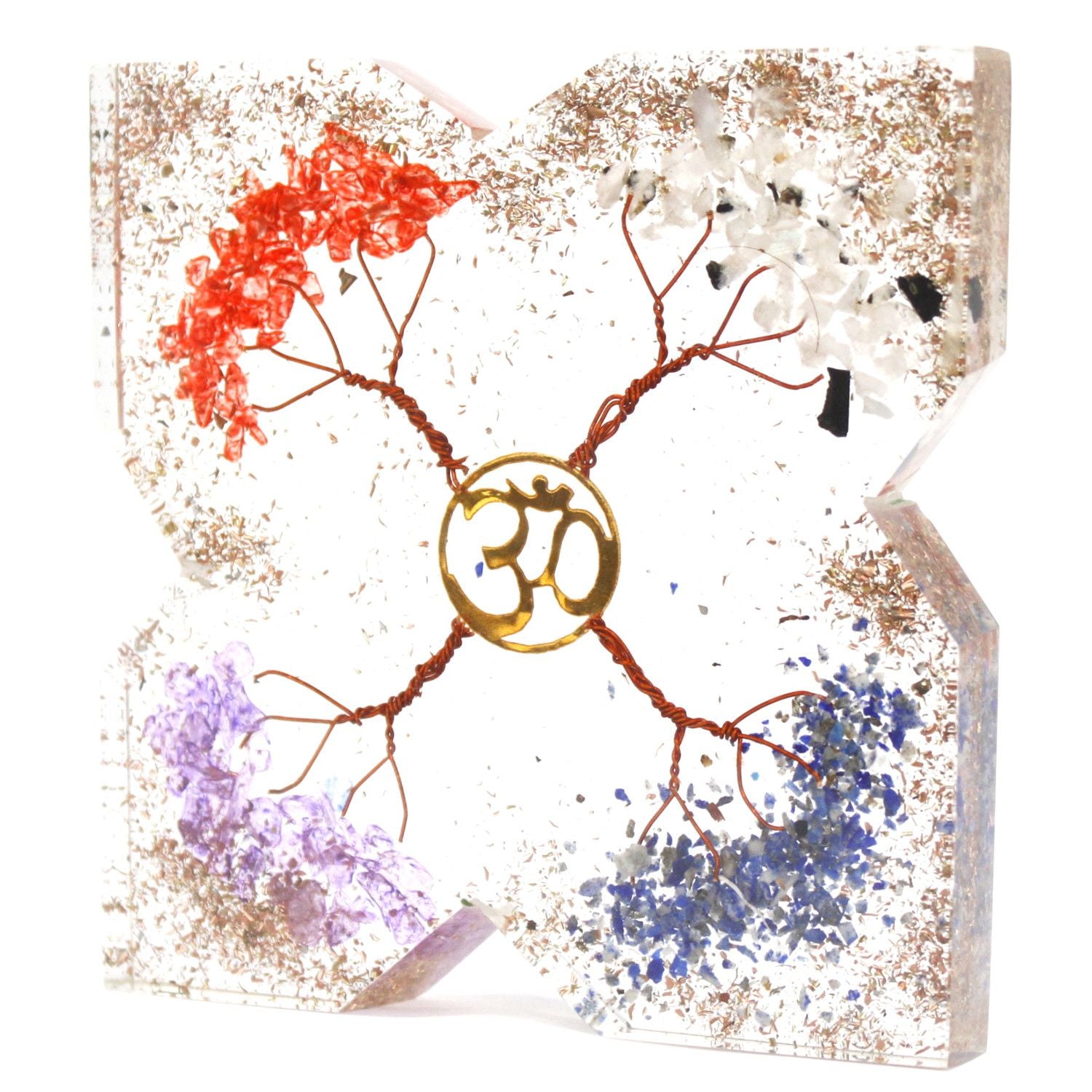 Orgonite Desk Power Pack - 4 Tree Copper Attractor - Large
