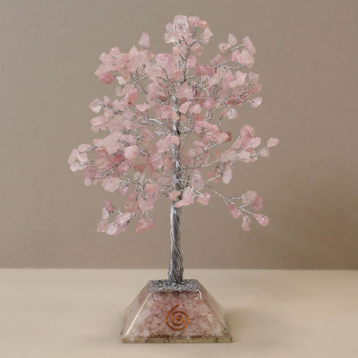 Crystal Tree with Orgonite Base - Pink Quartz