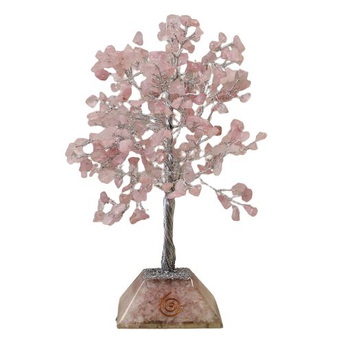 Crystal Tree with Orgonite Base - Pink Quartz