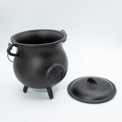 Powerful Cast Iron Cauldron with Pentagram 23x18 cm, 4500 g