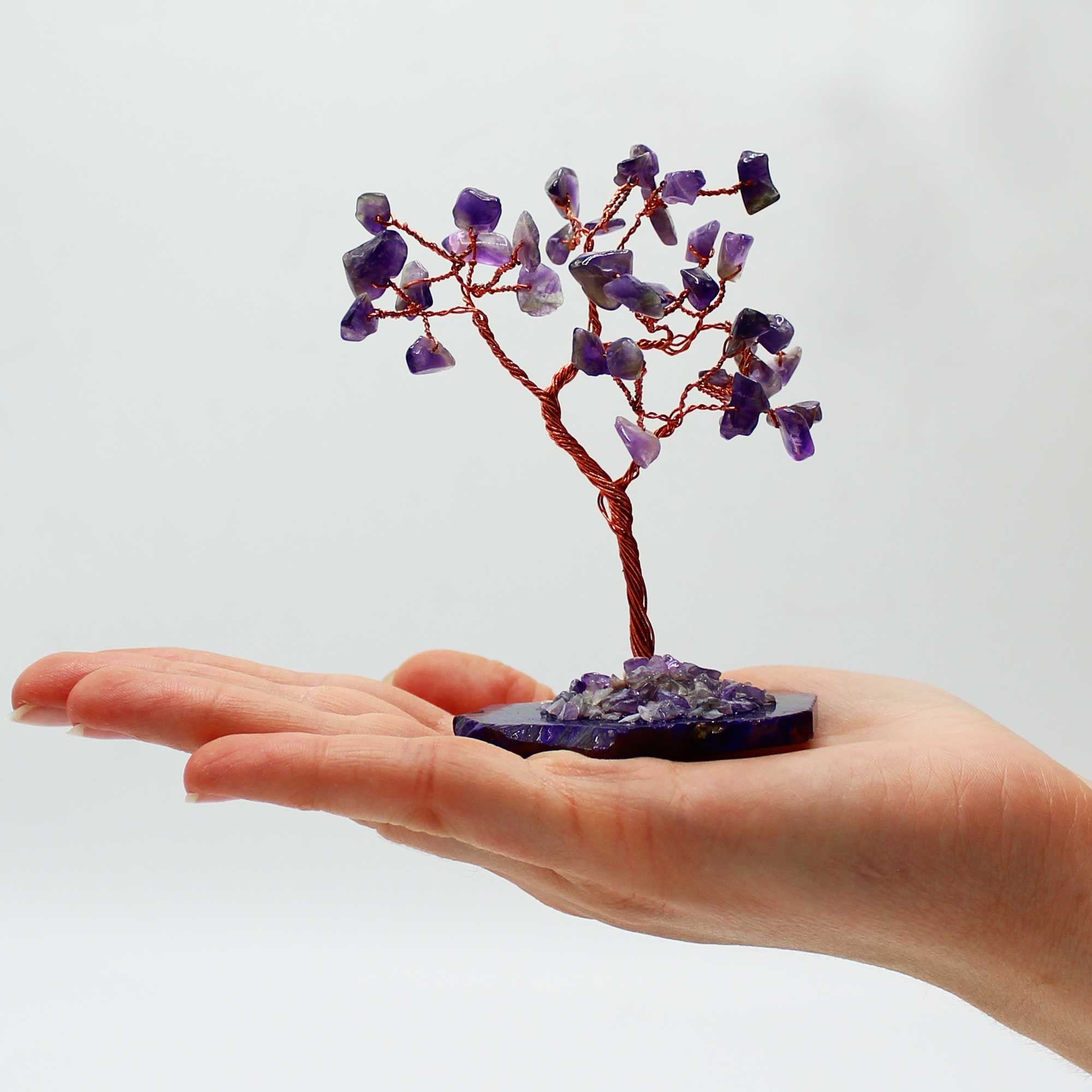 Magical Amethyst Tree on Natural Agate Base