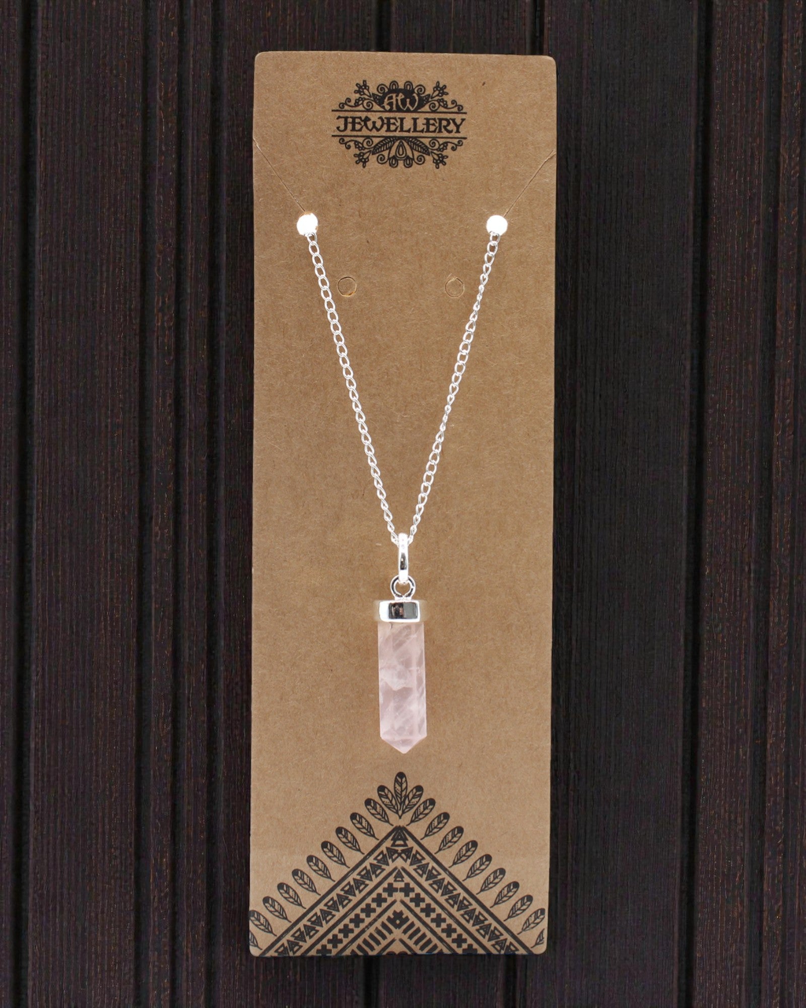 Rose Point – Classic Point Pendant of Rose Quartz