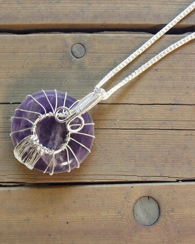 Tree of Life Gemstone Necklace – Amethyst