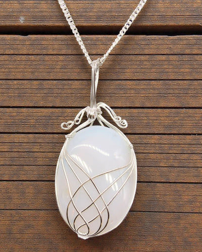 Swirl of Light – Opalite Necklace