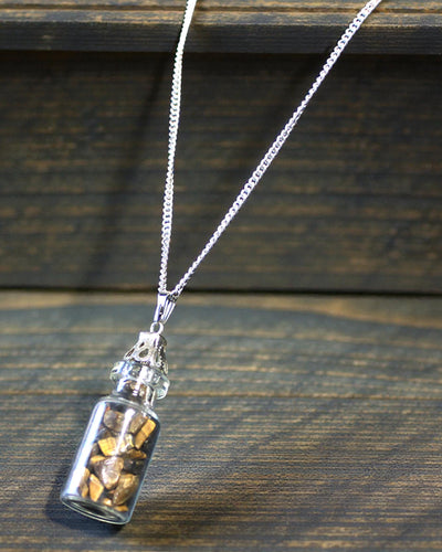Bottled Gemstones Necklace – Tiger’s Eye