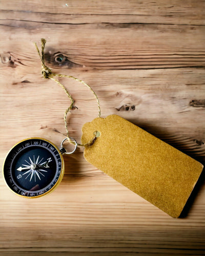 Compact Navigation Compass with Metal Finish – A Traveler's Essential, with Engraving