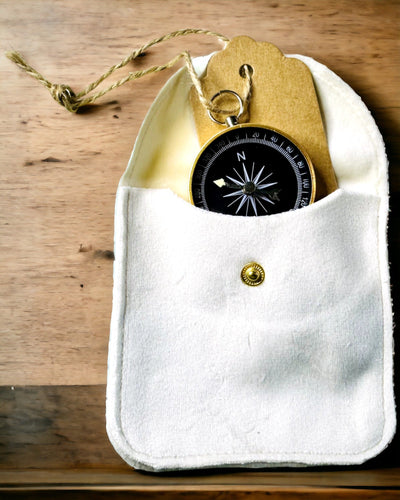 Compact Navigation Compass with Metal Finish – A Traveler's Essential, with Engraving