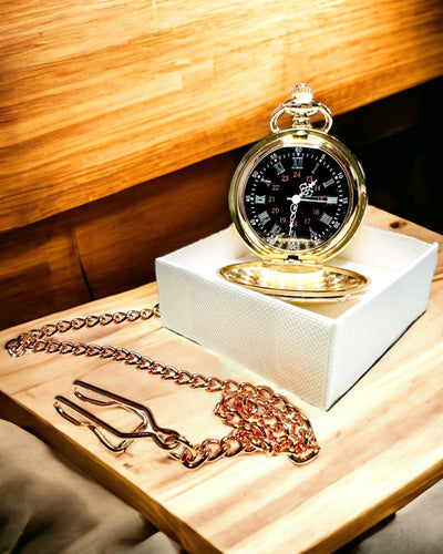 Pocket Watch in Classic Style – Rose Gold, Vintage Elegance