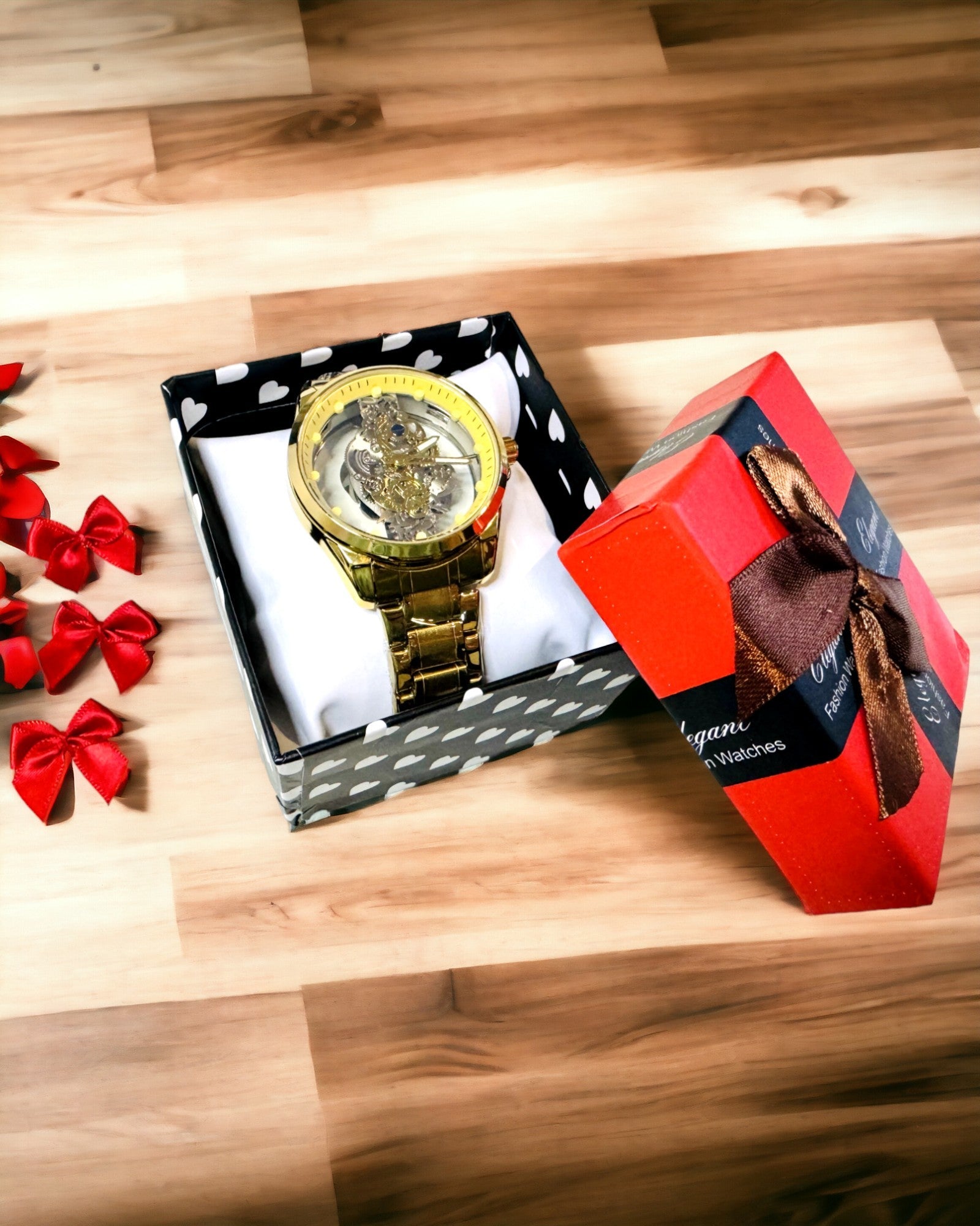Men's Sports Watch with Double-Sided, Transparent Quartz Mechanism and Aluminum Bracelet – Ideal as a Gift. Personalization with Engraving