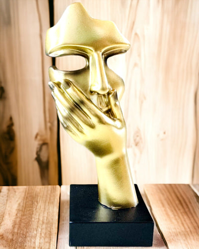 Abstract Hand Sculpture "Touch of Art" - European Style Office Decoration, Personalization with Engraving 2 pieces