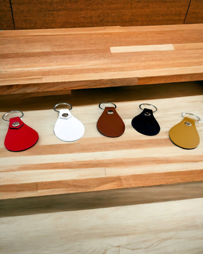 PU Leather Keychain with Custom Engraving Option - Available in 5 Colors