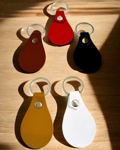 PU Leather Keychain with Custom Engraving Option - Available in 5 Colors