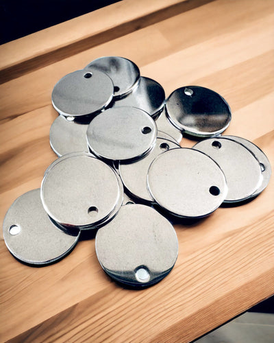 Round Stainless Steel Pendant for a gift with Personalization and engraving options