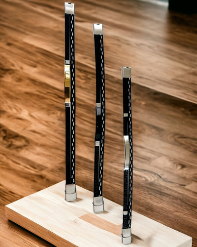 PU Leather and Stainless Steel Sports Bracelet with Engraving Option – 3 Colors