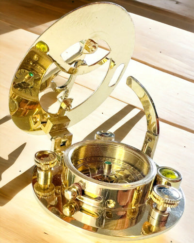Navigational Compass with Sextant and Personalization Option - Nautical XL