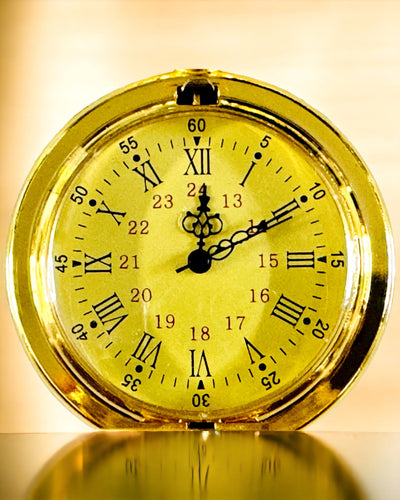 Golden Color Pocket Watch in Retro Style with Engraving Option
