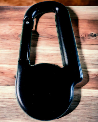 Carabiner compass with thermometer, keychain - engraving option