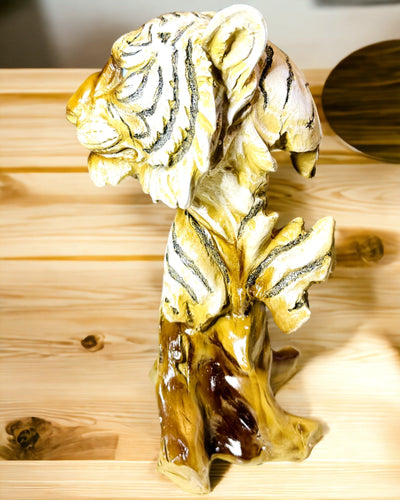 "Tiger King of the Jungle" Statuette with Engraving Option, 29 cm Tall Figurine, Gift Decoration