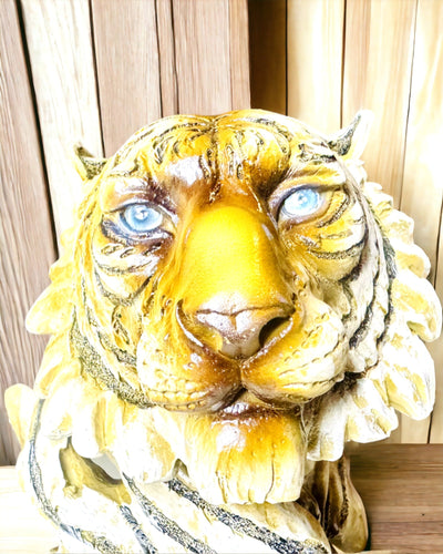 "Tiger King of the Jungle" Statuette with Engraving Option, 29 cm Tall Figurine, Gift Decoration