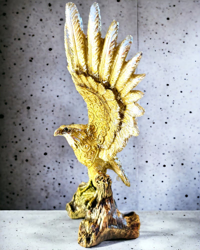 "Golden Eagle" Statuette with Personalization Option - Resin Decoration