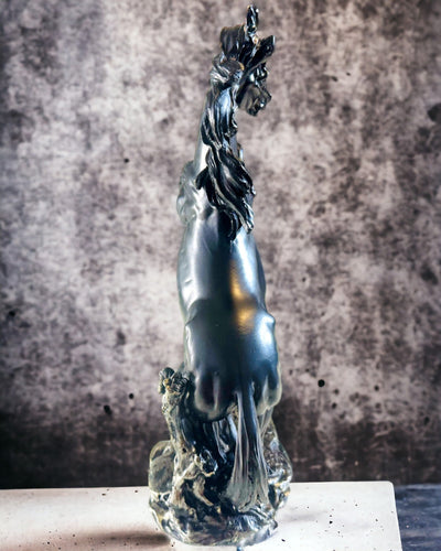Black Pearl - Horse Sculpture Elegance in Motion - Engraving Available