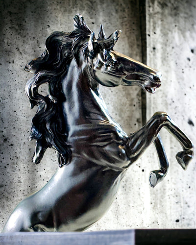 Black Pearl - Horse Sculpture Elegance in Motion - Engraving Available