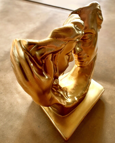 "Golden Connection" Figurine - 13.5 cm in height, Decorative with Engraving Option