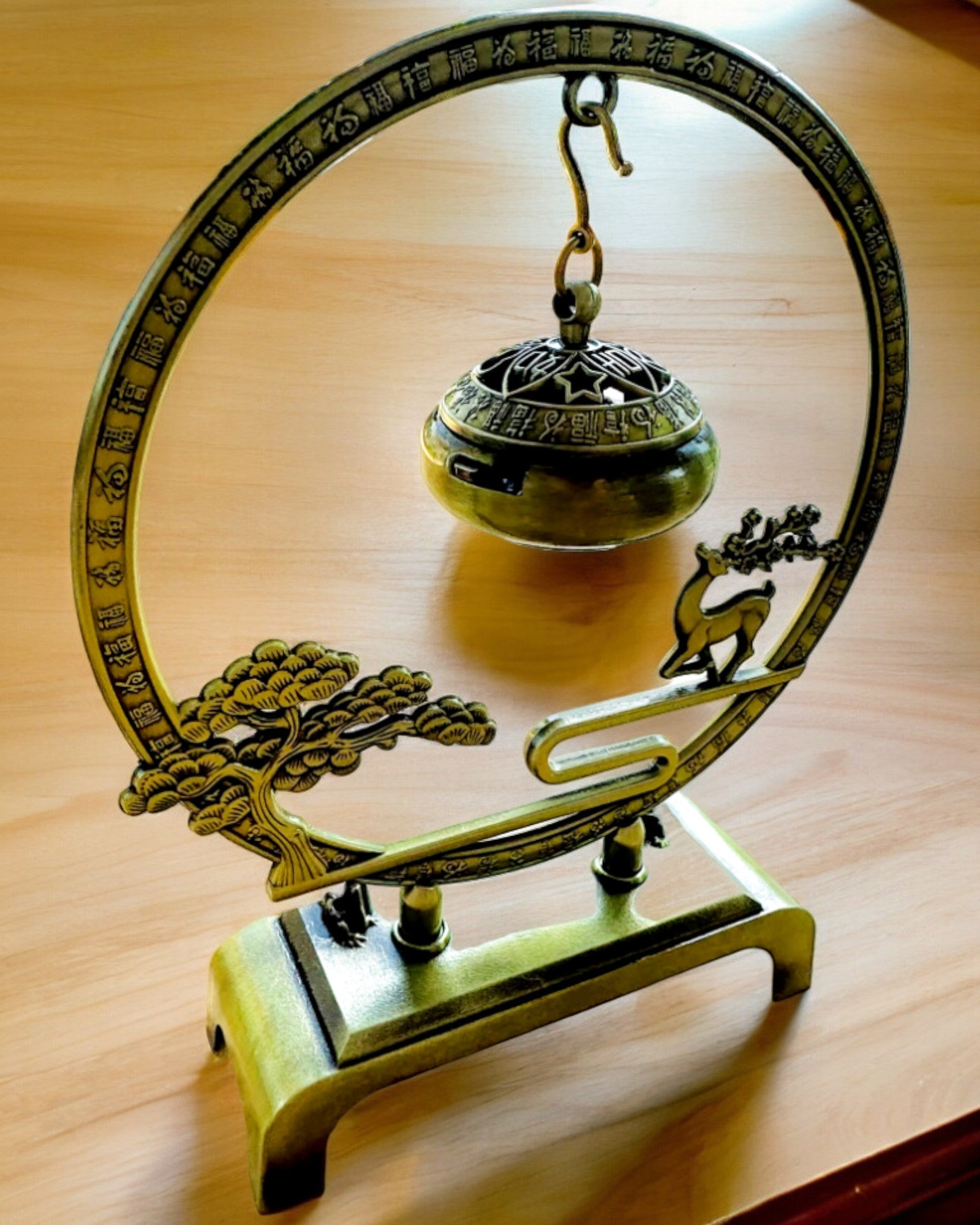 Elegant Metal Incense Holder "Great Calm" - personalization with engraving available