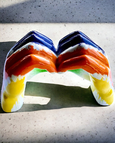 Colorful Spatial Heart - Decorative Resin Figurine with Personalization Option, as a Gift