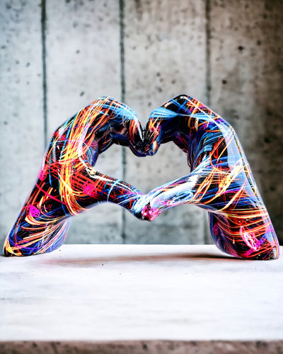 Kaleidoscope Heart – Handcrafted Resin Ornament with Engraving Option