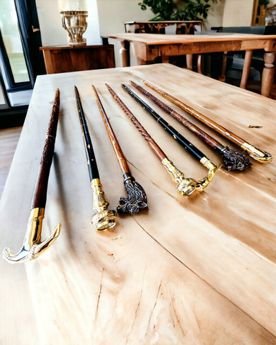 Mango Wood Walking Cane "Jaguar Elegance" - customizable with engraving