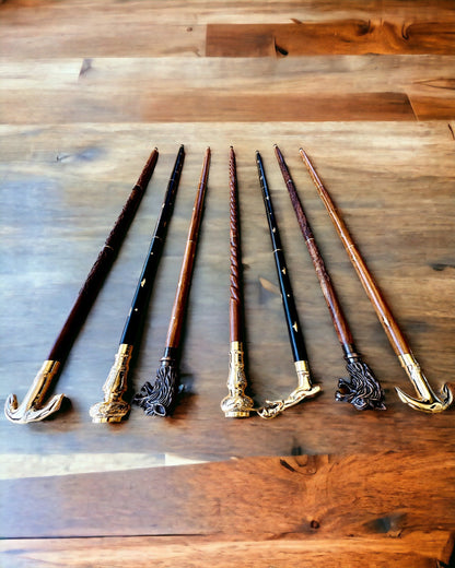 Mango Wood Walking Cane "Jaguar Elegance" - customizable with engraving