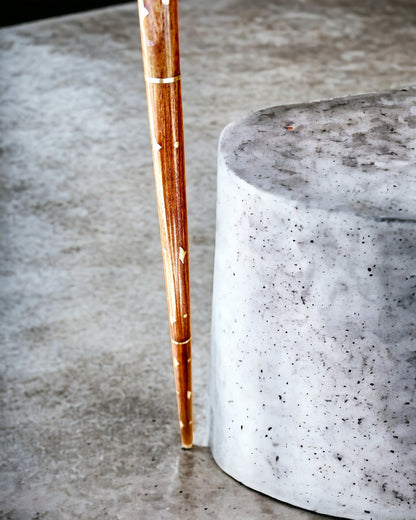 Hand-Carved Travel Cane for Walking "Royal Wanderer" in Brown with Gold Embellishments