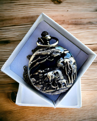 Pocket Watch "Vintage Explorer" with Engraving Option