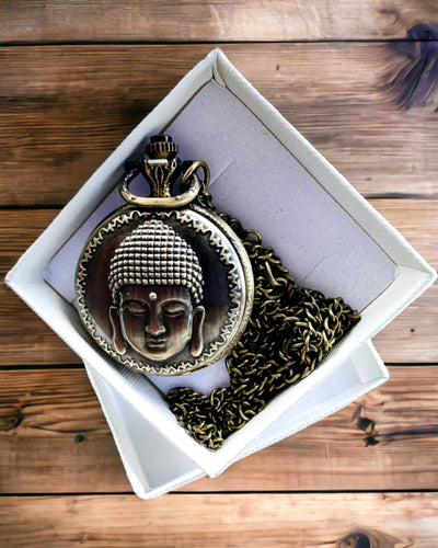 Pocket Watch "Buddha Time Elegance", personalization with engraving available