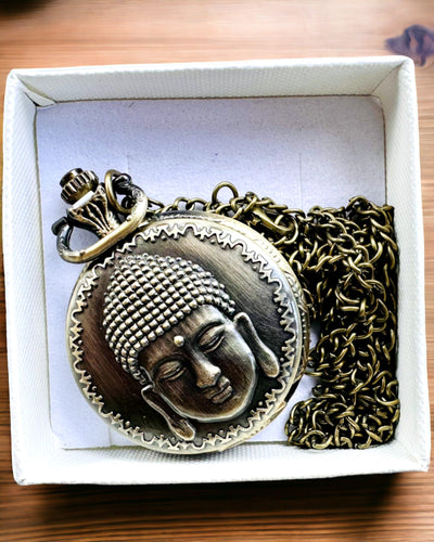 Pocket Watch "Buddha Time Elegance", personalization with engraving available