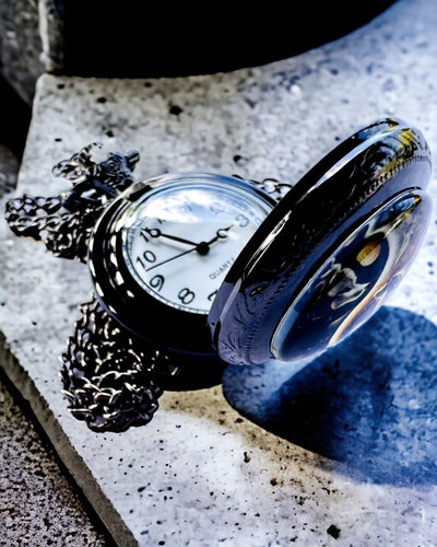 Pocket Watch "Mystic Wolves" with personalization engraving option