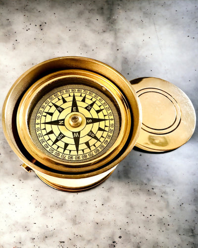 Traveler's Compass "Sunrise Drum" – with personalization option by engraving